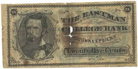 Eastman College Bank 25c Face